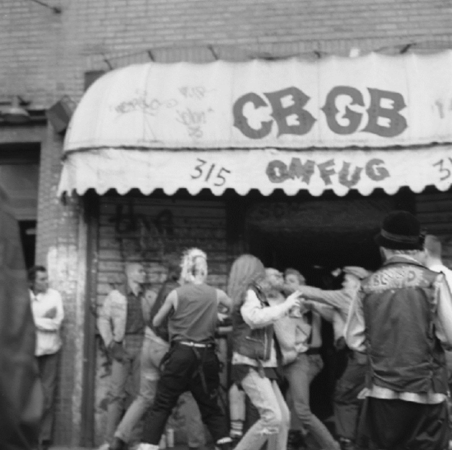 “A fight in front of CBGBs, 1984.”